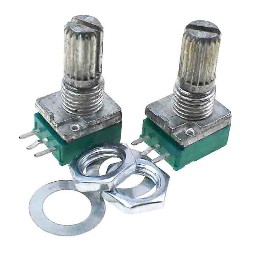 RELAND SUN 5pcs RK097N RK097NS RK097G Variable Resistors Rotary Carbon Film Taper Potentiometer (RK097N 3 pins,B10K)