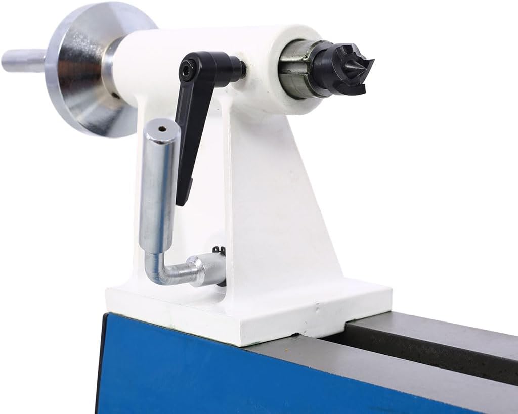 Benchtop Wood Lathe, Benchtop Cut-Off Saw Miniature Compound-Cutting, Mini Wood Turning Lathe for Woodworking 1/2HP Multifunctional Power Wood Lathe for Crafts