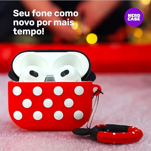 NERDCASE, Case, Capa Capinha Protetora de Personagem fofo, Silicone, Compatível com AirPods 3