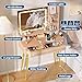 Garvee Makeup Vanity Desk with Mirror and Lights, Fluted Design, 31 in Small Storage Cabinet & 2 Drawers, 3 Lighting Modes, Stylish Dressing Table for Bedroom