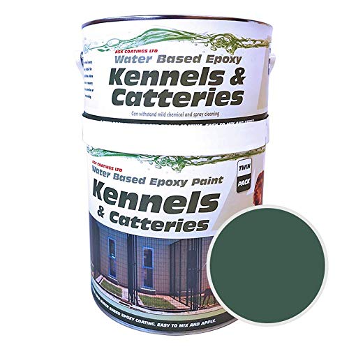 ASK Coatings Cattery and Kennel Floor Paint, waterproof epoxy paint (2.5L, Green)