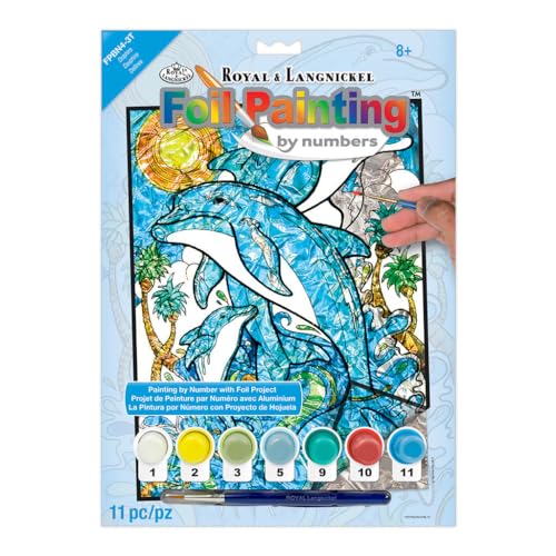 Foil Painting By Numbers - Dolphins