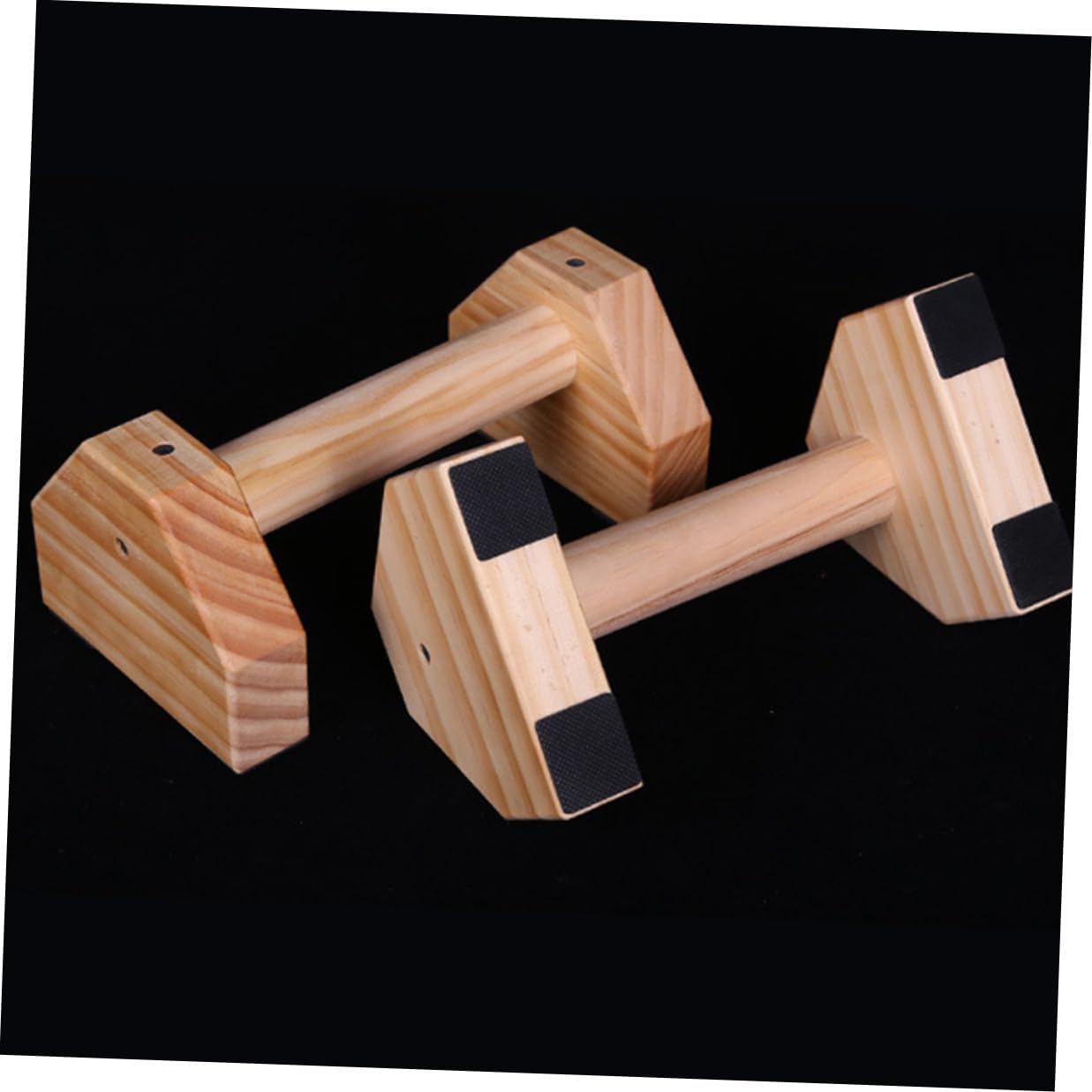 Solid Pine Wood Push-up Holders with Slip-resistant Brackets for Home Fitness Equipment Stable Exercise Push-up Stands to Enhance Arm Strength and Balance Training
