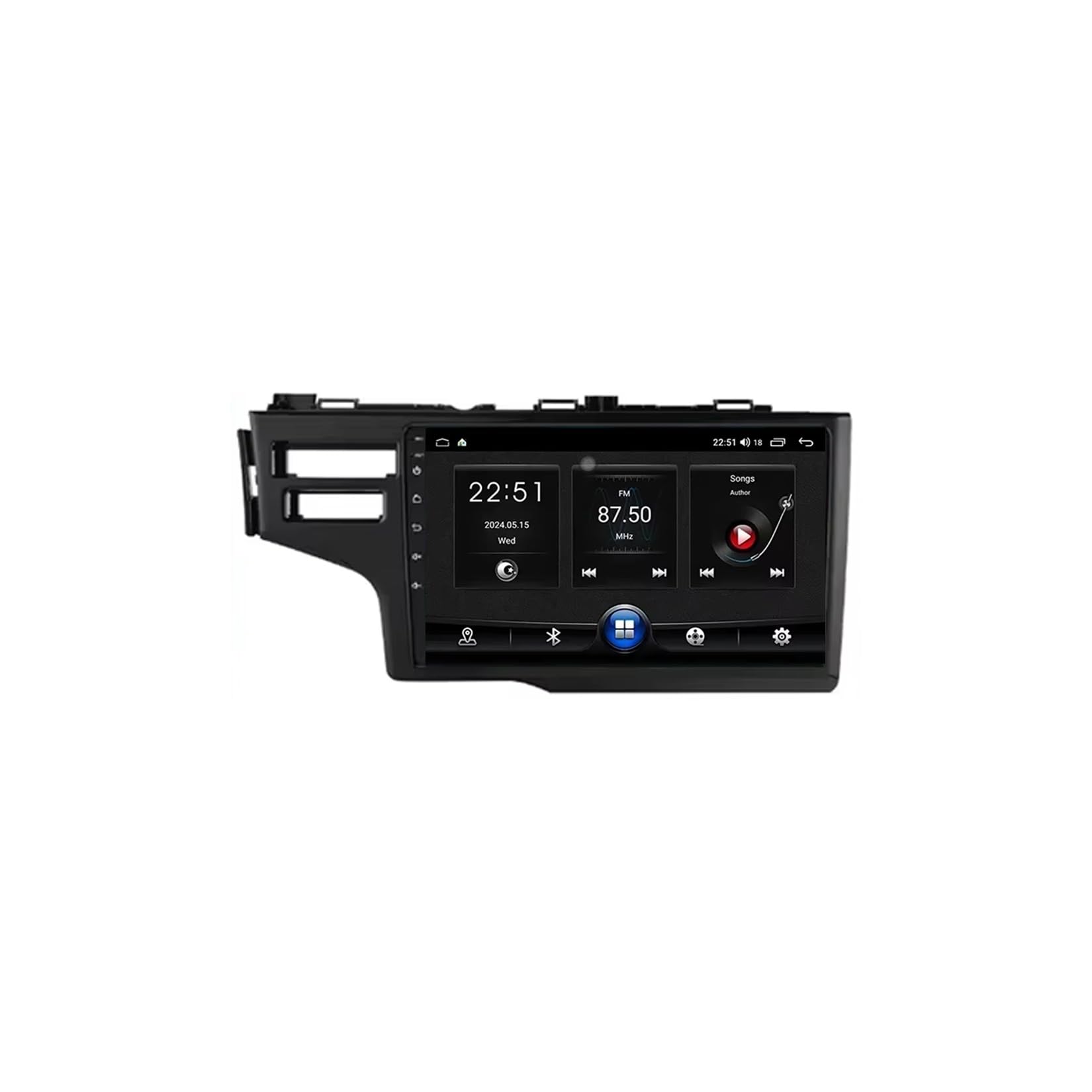 Radio Samochodowe dla Honda Jazz 3 2015-2020 Fit 3 GP GK 2013-2020 Przenośny OdtwarzaczDotykowym Hd, Bluetooth, Wi-Fi, Radiem, Wideo I Muzyką; Mirror Link, 4 Rdzeń 4G+64G