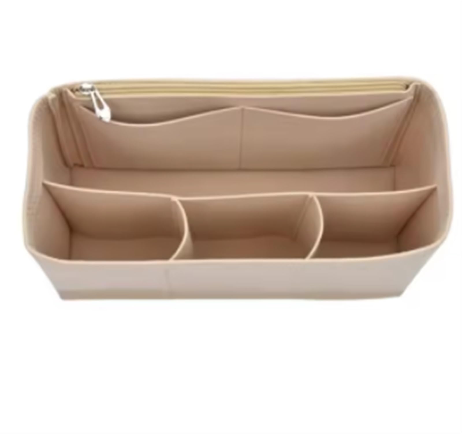 2 Stück Filz-Taschen-Organizer-Einsatz, Filz-Einsatz, Liner, Geldbörse, Organizer, Tasche, Handtasche, Tragetasche, Innentasche für Handtaschen(Beige-3)