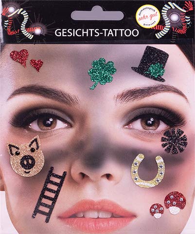 Gesichts-Tattoo Schornsteinfeger Karneval Köln...