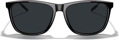 Miniatura 152 de MERRY'S S8286 Lentes de sol polarizados de aluminio, unisex, estilo de época, para hombres y mujeres 0c03 Marco negro/lente de espejo verde/patillas