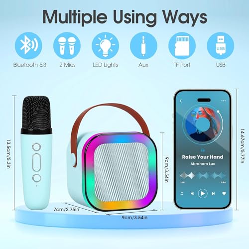 LucZeng Máquina de Karaoke para Crianças Adultos, 2024 Novos Mini Portátil Bluetooth Karaoke Brinque