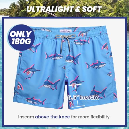 Image of maamgic Mens Swim Trunks 5 Inch with Mesh Liner Breathable for Beach