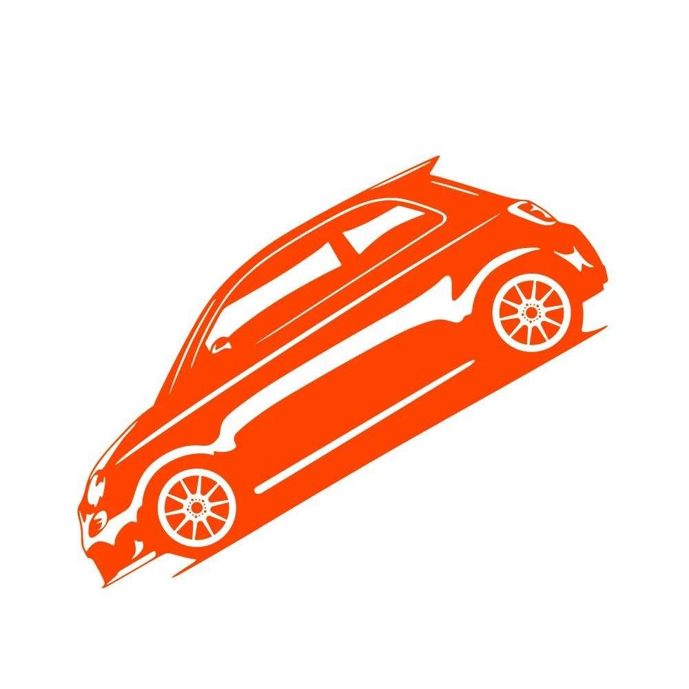 Car Styling Sticker for Fiat 500 595 Vehicle Model Decor Decals Vinyl(Glossy Orange)