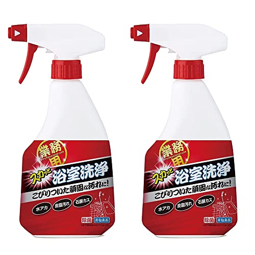 アイメディア(Aimedia) 浴室洗剤 浴槽洗剤 2本組(500ml×2) お風呂用洗剤 水垢 皮脂汚れ 除菌 業務用スカッと浴室洗浄