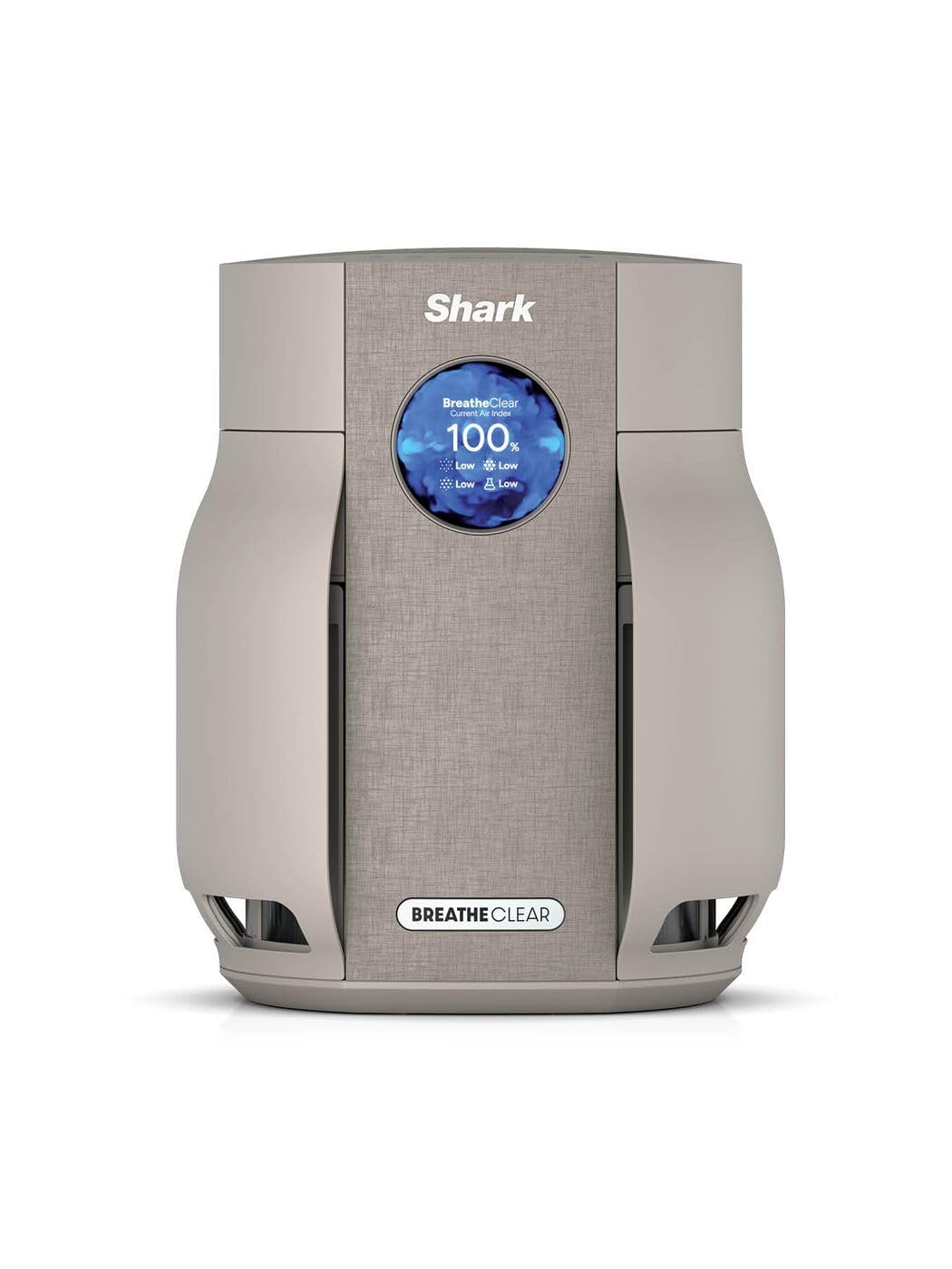 Shark BreatheClear Compact Air Purifier with NeverChange6 Exceeds HEPA Filter Standards, Automatic Sensing, Small Room Coverage, Dune, HP062UKSD