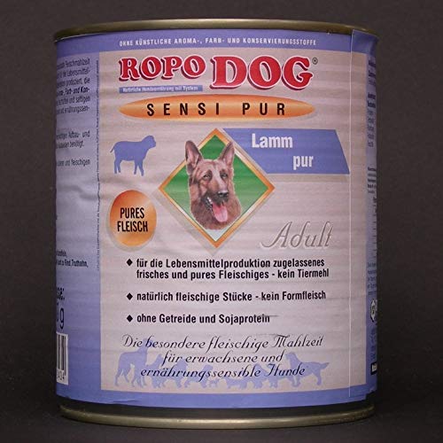 30 Dosen à 800 gr. RopoDog Adult Sensi Pur Lamm - pures Fleisch