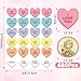 Anwyll Valentines Day Candy Heart Stickers,Happy Valentines Day Conversation Heart Stickers,480Pcs 1.5Inch Colorful I love You Stickers for Adult Kid,Self-Adhesive Sweet Love Sticker for Envelope Seal