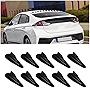 10 PCS Diffuser Shark Fin Kit, Universal Carbon Fiber Car Body Spoiler Kit Compatible with Spoiler Roof Wing Air Vortex Generator,Decorative Special Car Roof Tail Waterproof Car Styling (Black)