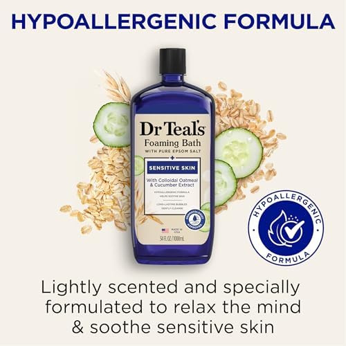 Dr Teal's Sensitive Skin Foaming Bath 1L, White, 1.13 kg (Pack of 1) - Image 3