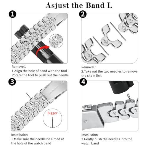 Thin Metal Band Compatible with Apple Watch Band 38mm 40mm 41mm 42mm 44mm 45mm 49mm, Dressy Stainless Steel Chain Strap, Slim Fancy iWatch Band with Case for Women Men