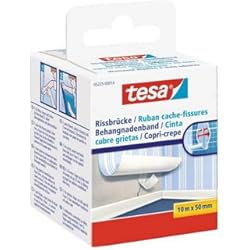 Muro De Yeso Tesa Cinta Autoadhesiva de Yeso, Altamente Elástica para Reparación de Grietas y Fisuras, 10 m x 50 mm