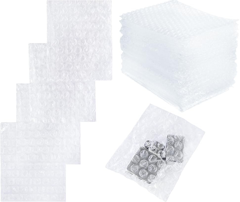 100 UNIDADES Bolsas Burbujas embalaje tamaño 10x8 cm. Bolsa plástico de burbujas para proteger objetos y envíos. Bolsas burbujas 8 x 10 cm, bolsitas o fundas protectoras acolchadas para embalar