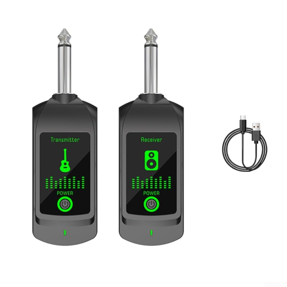 Système de guitare sans fil rechargeable, émetteur-récepteur de portée de 50 m pour guitare électrique, transmission audio (un à un)