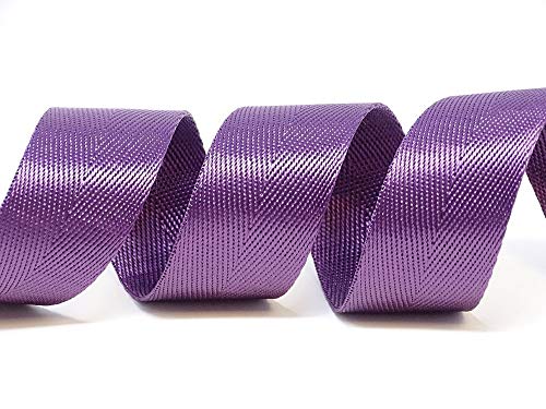 Berties Bows Cotton Blend Heavy Weight Webbing x 5 mtr, Purple, 5m
