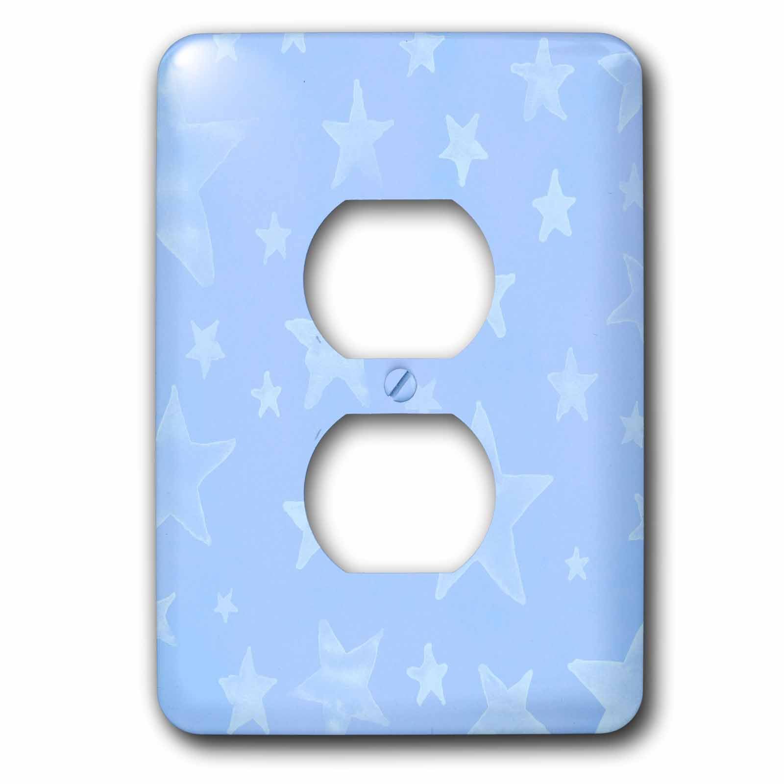 Cache-prise motif étoilé bleu ciel 15,2 cm 3dRose LSP_38457