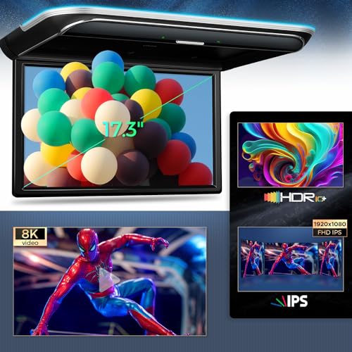 Xtrons Android Car Overhead Player 17.3 Inch Wide Ips Screen 8K Video Car Roof Mount Monitor thumb #2