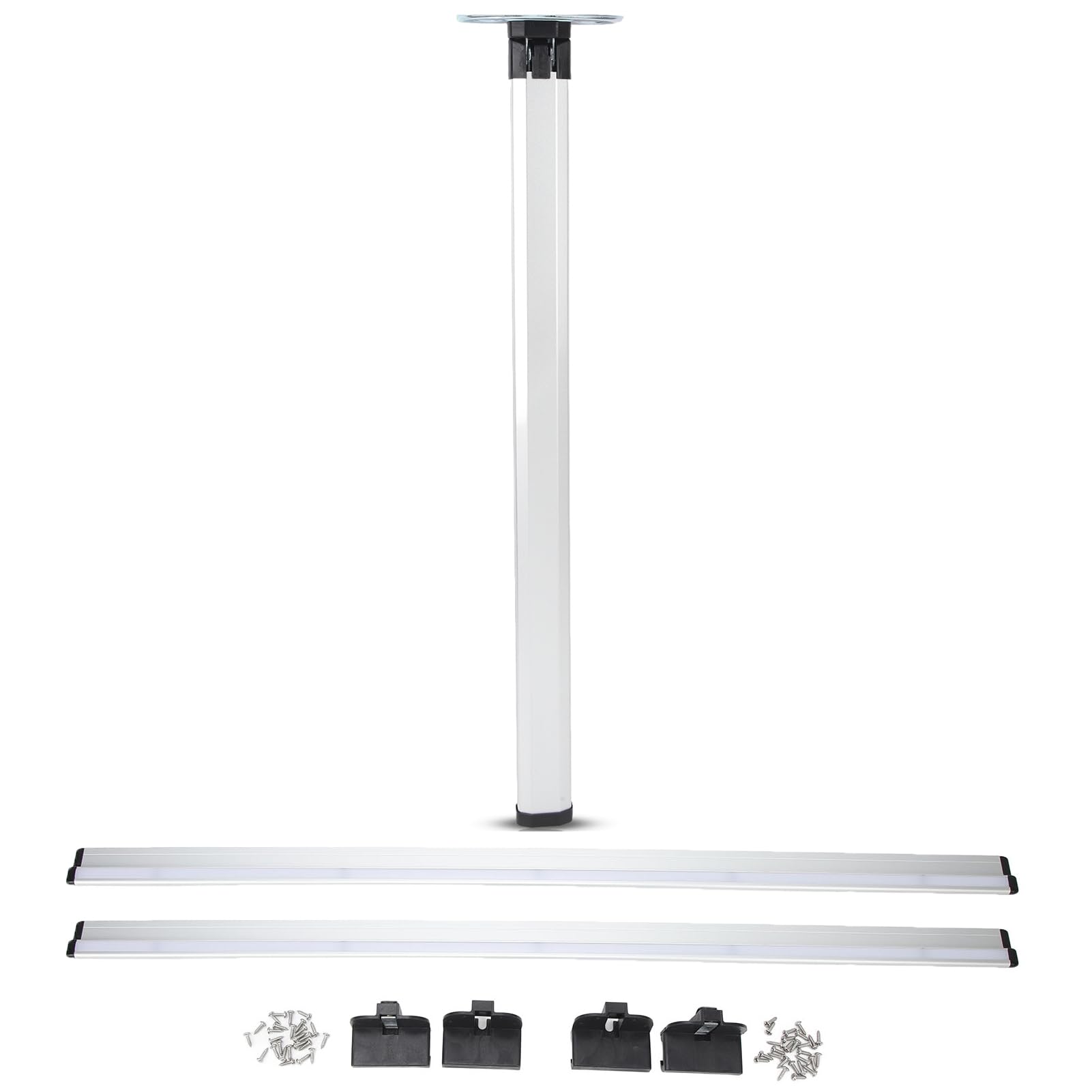 Rv Folding Table Legs - Rv Adjustable Desk Legs - 28.5"-38.6" Aluminum Alloy Dual Guide Rails Adjustable Table Legs for Rv, Boat, Camper, Dinner Table