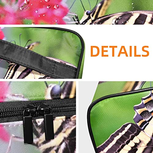 Sac de maquillage Papillon à double fermeture éclair pour voyage - 3