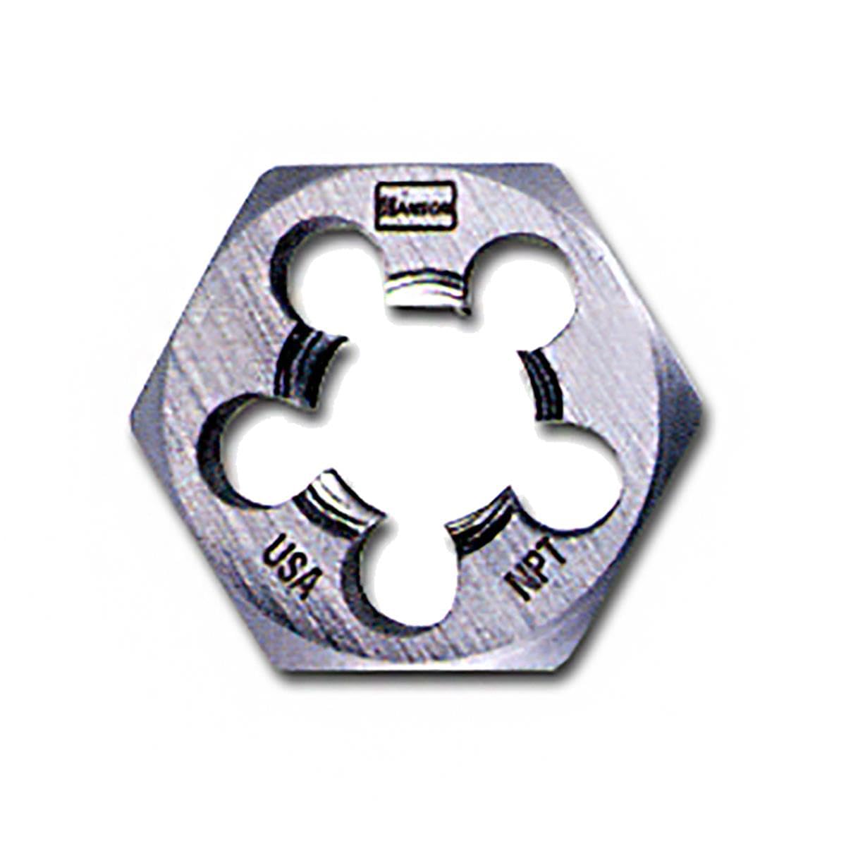 Gyros 92-96408 Carbon Steel Hex Rethreading Die, 1-8 TPI
