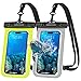 Produktbild UNBREAKcable wasserdichte Handyhülle - [2 Stück] bis zu 7,0 Zoll IPX8 Unterwasser Handytasche, wasserfeste hülle für Schwimmen für iPhone 14 Pro 13 Pro 13 12 11 X XR SE 8 Samsung XiaoMi - Grau&Grün