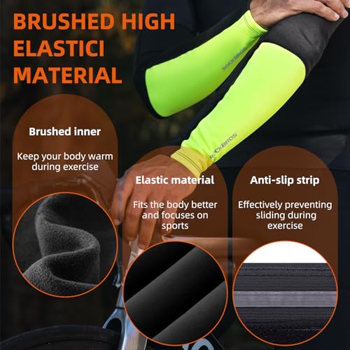 ROCKBROS Thermal Arm Warmers Compression Arm Sleeves for Men Cycling Arm Warmers for Winter Outdoor Activities3