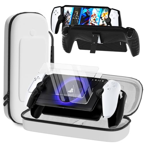 Image of QUAGGY 3-in-1 Accessoris Kit Compatible with Playstation Portal, EVA Carrying Case for PS Portal with Silicone Protective Cover with stand