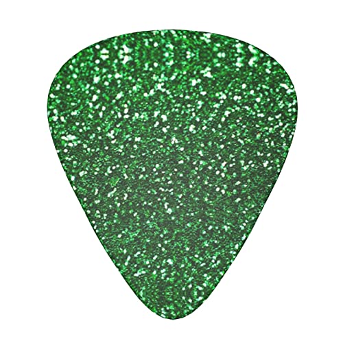 Ensemble de 12 médiators de guitare scintillants verts pour guitare acoustique, guitare électrique, contrebasse, ukulélé - Les Beatles, Paul McCartney, John Lennon, RIngo Starr, George Harrison Ensemble de 12 médiators de guitare scintillants verts pour guitare acoustique, guitare électrique, contrebasse, ukulélé