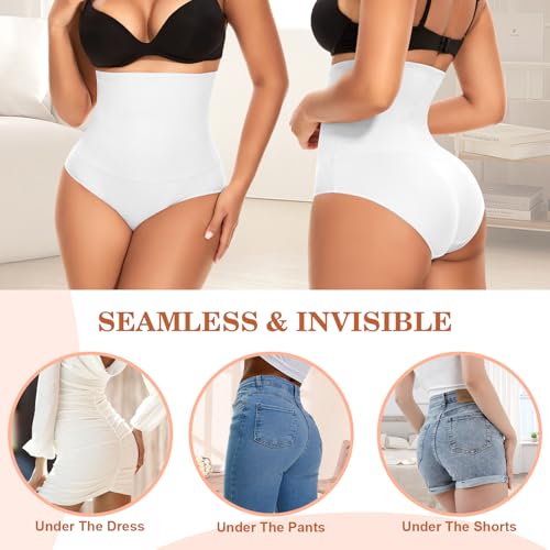 Image of Werena Tummy Control Shapewear Underwear for Women High Waist Body Shaper Panties Shaping Girdle Panty Briefs