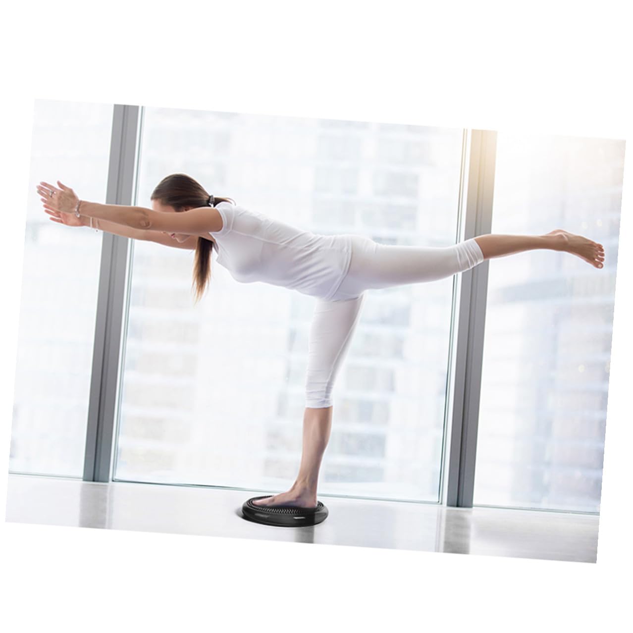 Cuscino Balance Gonfiabile in PVC Nero per Ragazzo Ragazza Seduta | Cuscino Propriocettivo, con Pompa Manuale, Superficie Instabile per Allenare Core e Migliorare l'Equilibrio
