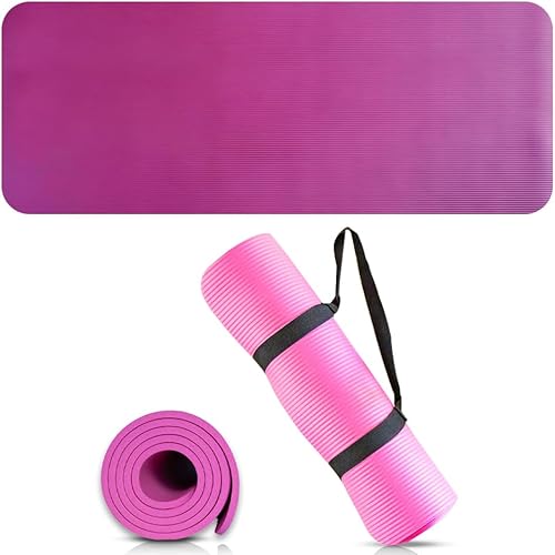 Esterilla de yoga con correa de transporte para ejercicios de suelo NBR Yoga diario Ejercicios en interiores y exteriores Fitness masculino