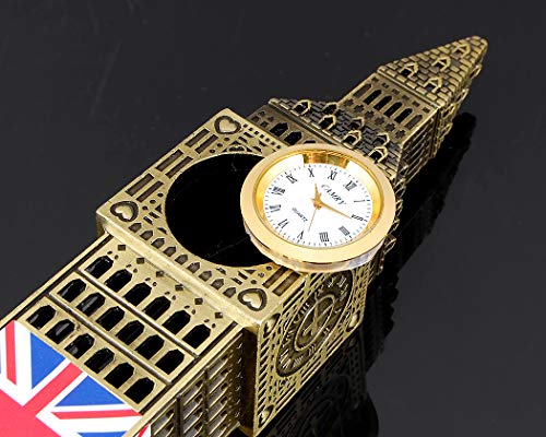 DS. Distinctive Style Decoración de Estatua Modelo Torre Big Ben metálica (23,5 cm)