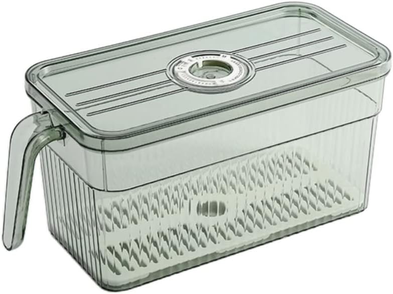 Zerodeko Plastic Storage Bins Food Storage Containers Colander with Lid Handle Fridge Trays Refrigerator Egg Organizer for Organizing Kitchen Food Snack Pantry Cabinet