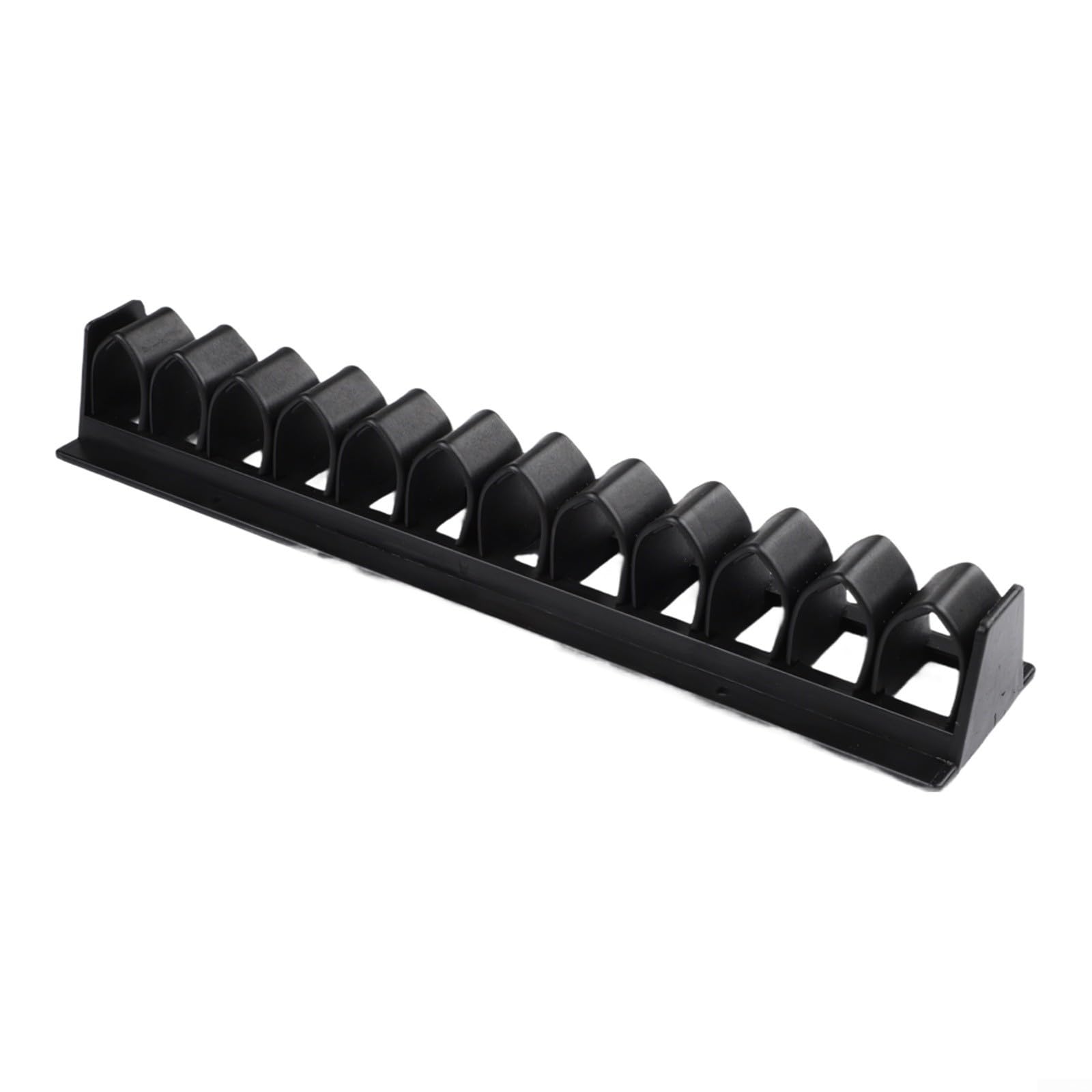 Wall Mounted Horse Riding Whip Rack Holder Bracket for Stables Tack Room, Plastic Storage Organizer for Crops and Whips, Space Saving Equestrian Equipment Shelf, Black