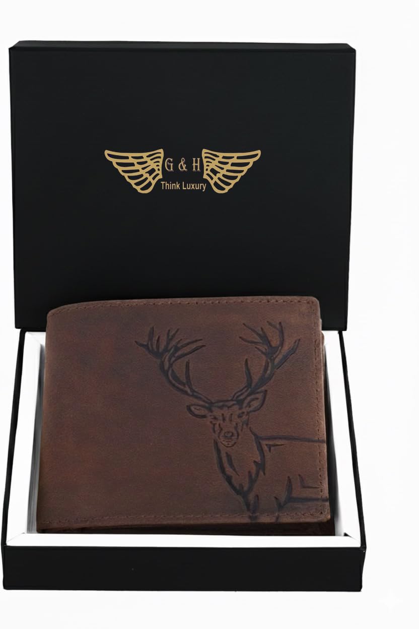Vintage Brown Leather Wallet for Men with RFID Blocking 10 Cards Slots-image-18