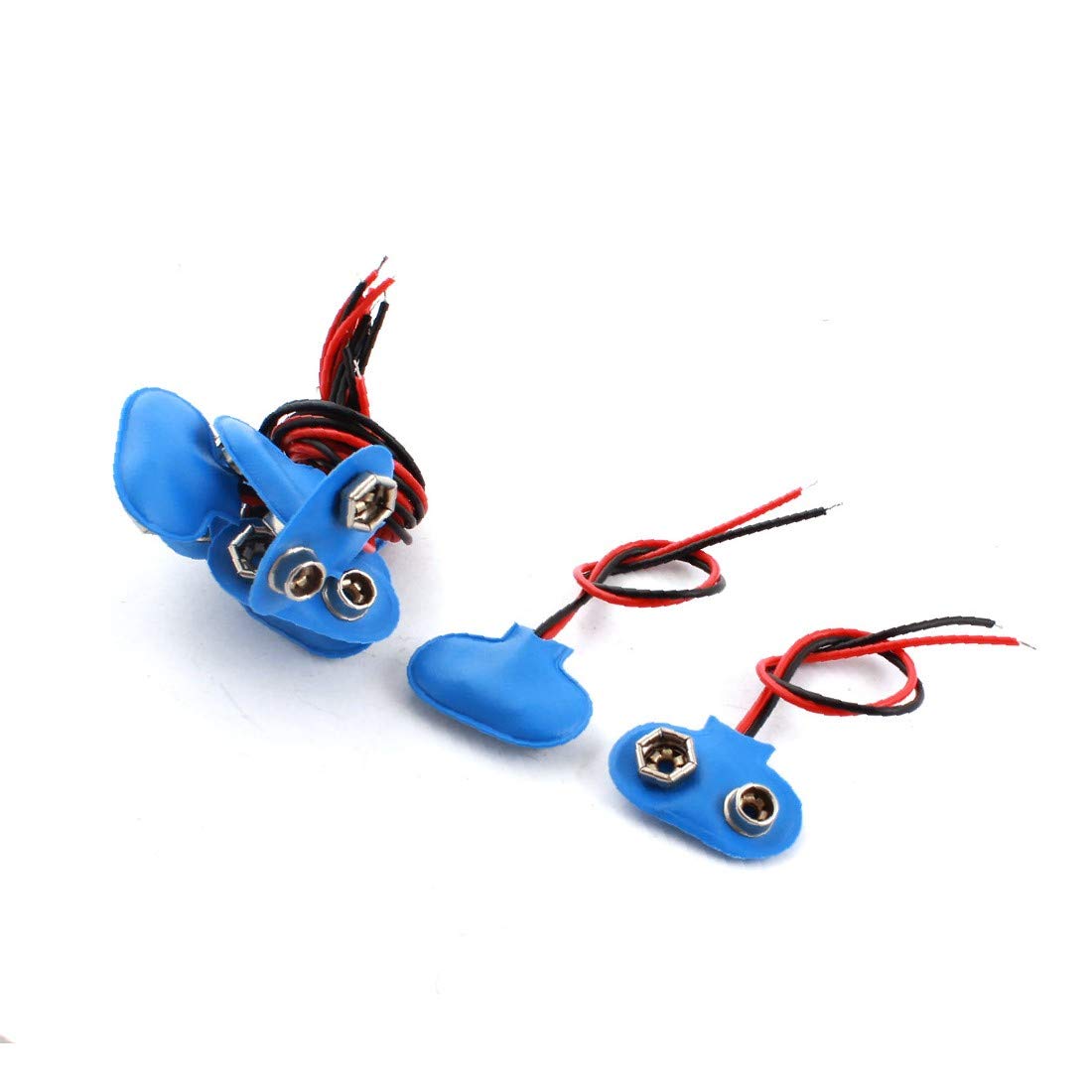 X-DREE Guitar Pickup Power 9V Batteries Clip Snap Connector Holder 10Pcs(Baterías de 9V para pastillas de recogida de guitarra Clip Snap Connector Holder 10Pcs