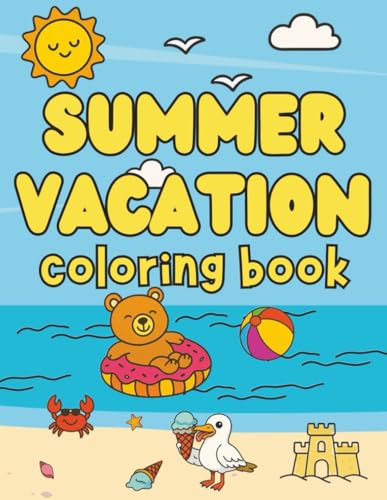 Summer Vacation Coloring Book | Fun Beach Scenes Summer Vacation Coloring Book | Fun Beach Scenes