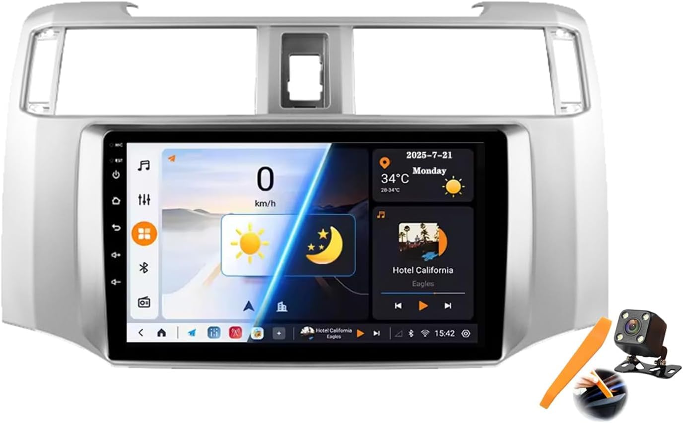 Autoestéreo para 4Runner 2009-2019 con Pantalla táctil de 9, navegación GPS, Bluetooth, CarPlay y Android Auto M6 Pro3 (Silver)