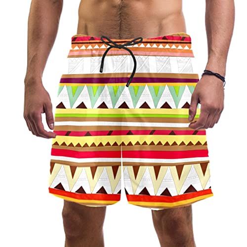 Maillots de bain pour hommes JDEZ : short de plage à rayures et séchage rapide