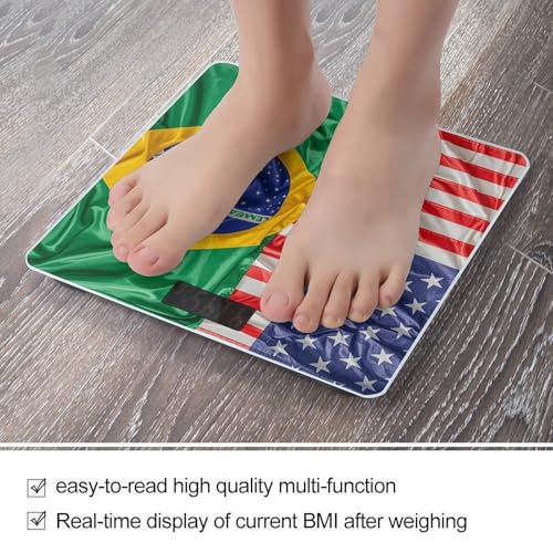 Báscula Digital para Baño con Bandera Americana y Brasileña miniatura 5
