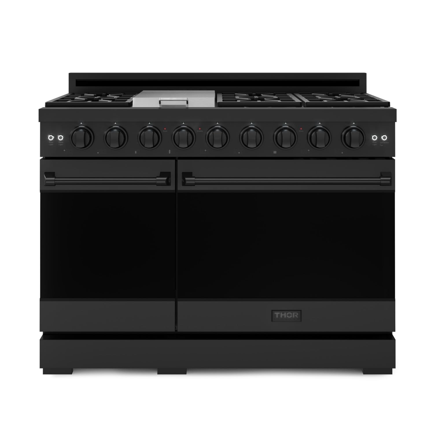 Gordon Ramsay by THOR Kitchen 48 Inch Professional Gas Range with Double Oven in Black