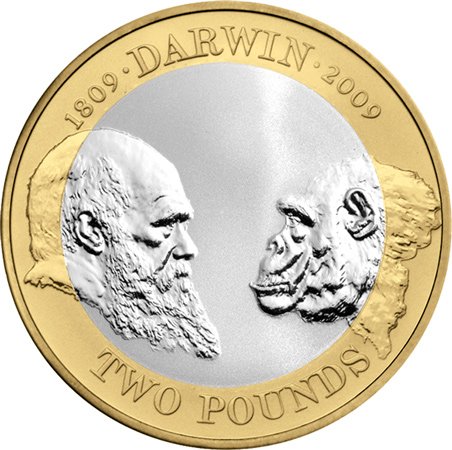 Change Checker UK 2009 Darwin £2 Coin