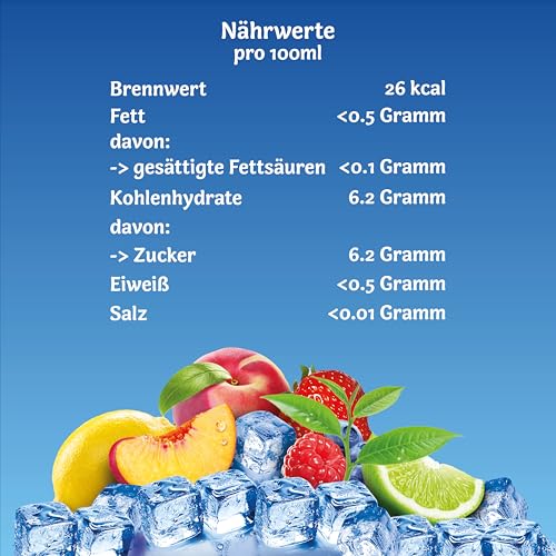 Pfanner Eistee Zitrone – 1 x 2 l Tetra Pak- direkt aufgebrühter Tee mit Limetten- und Zitronensaft – Ice Tea Karton 5