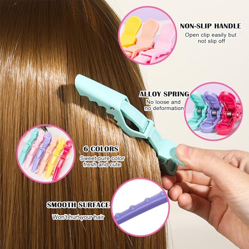 30 pinzas de cocodrilo para cabello coloridas miniatura 3